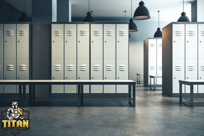 Modern locker room interior