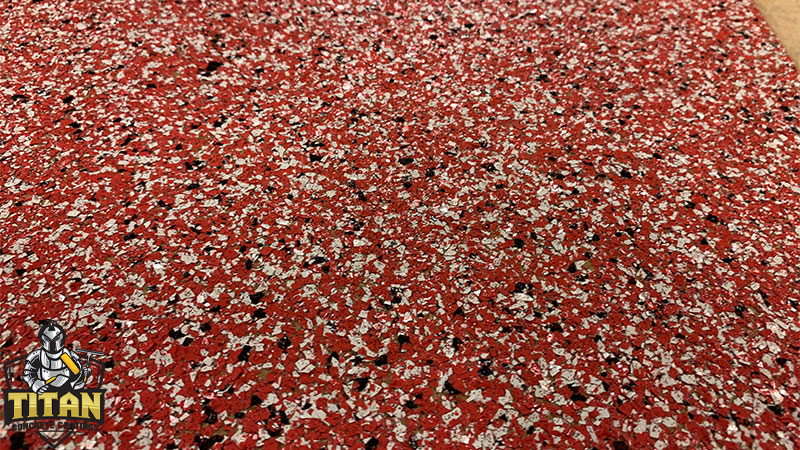 Get a great looking concrete floor with our polymer chip finish