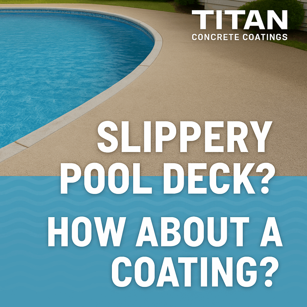 Slippery Pool Deck? Here’s How a Coating Can Fix It | Titan Concrete ...
