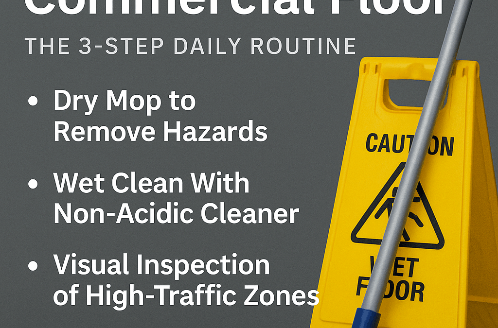 How to Maintain a Safe Commercial Floor: The 3-Step Daily Routine