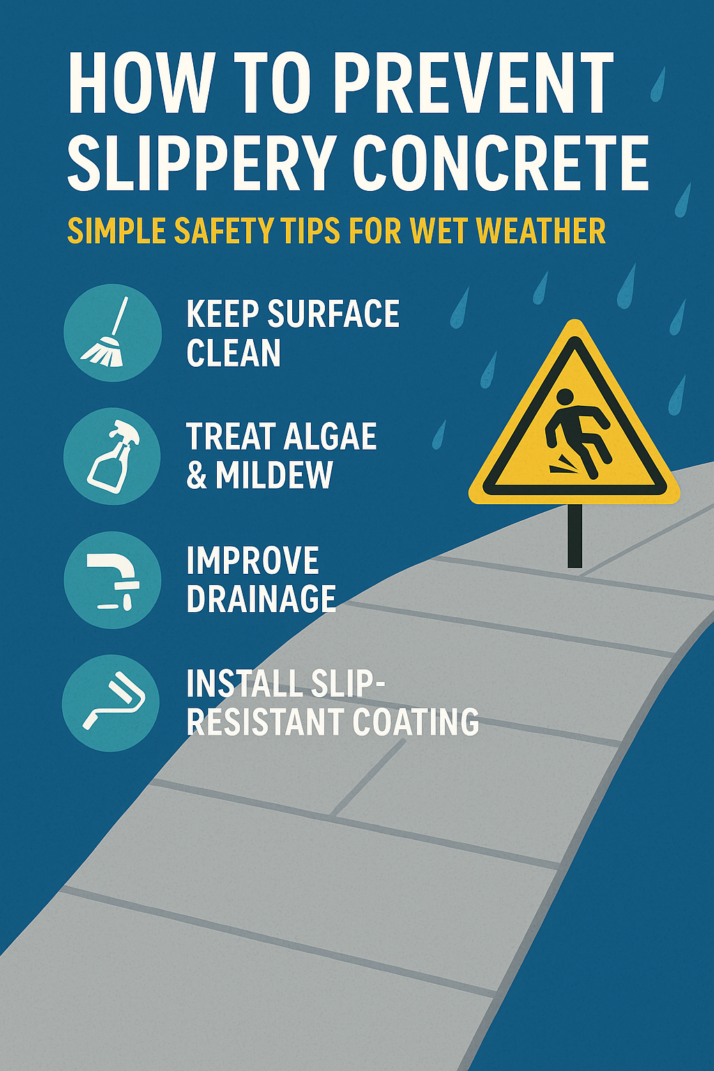 How to Prevent Slippery Concrete: Simple Safety Tips for Wet Weather