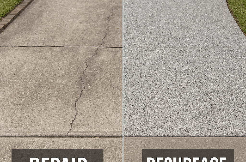 Is It Cheaper to Repair or Resurface My Concrete?