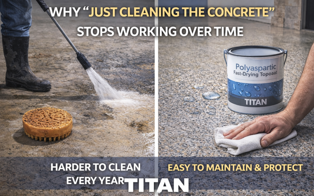Why “Just Cleaning the Concrete” Stops Working Over Time
